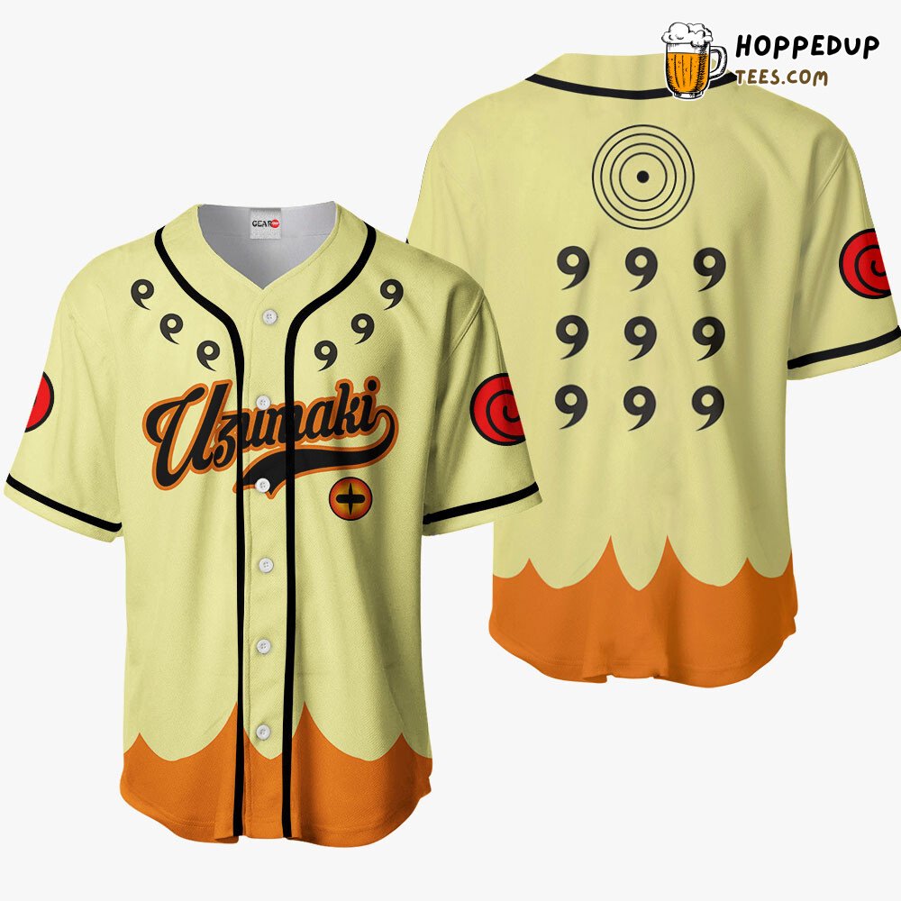 Uzumaki Bijuu Symbol Unique Design Anime Baseball Jersey Shirt Exclusive