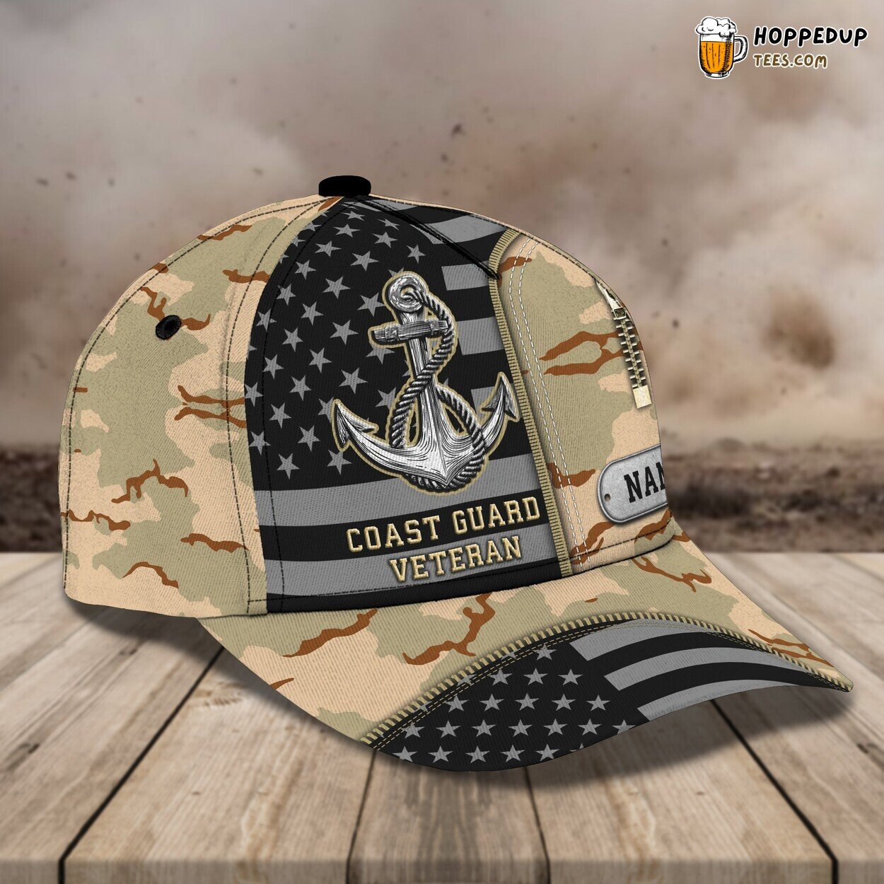 Valiant Coast Guard Heroes Personalized 3D Classic Cap Veteran Recognition