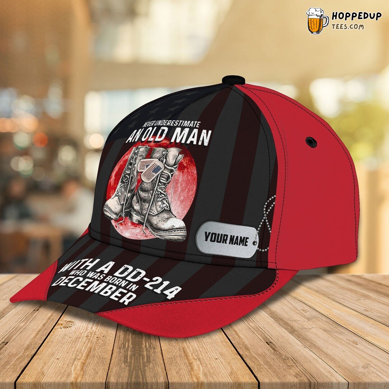Valiant Stories 3D Classic Cap Old Man Veteran Personalized Name Edition
