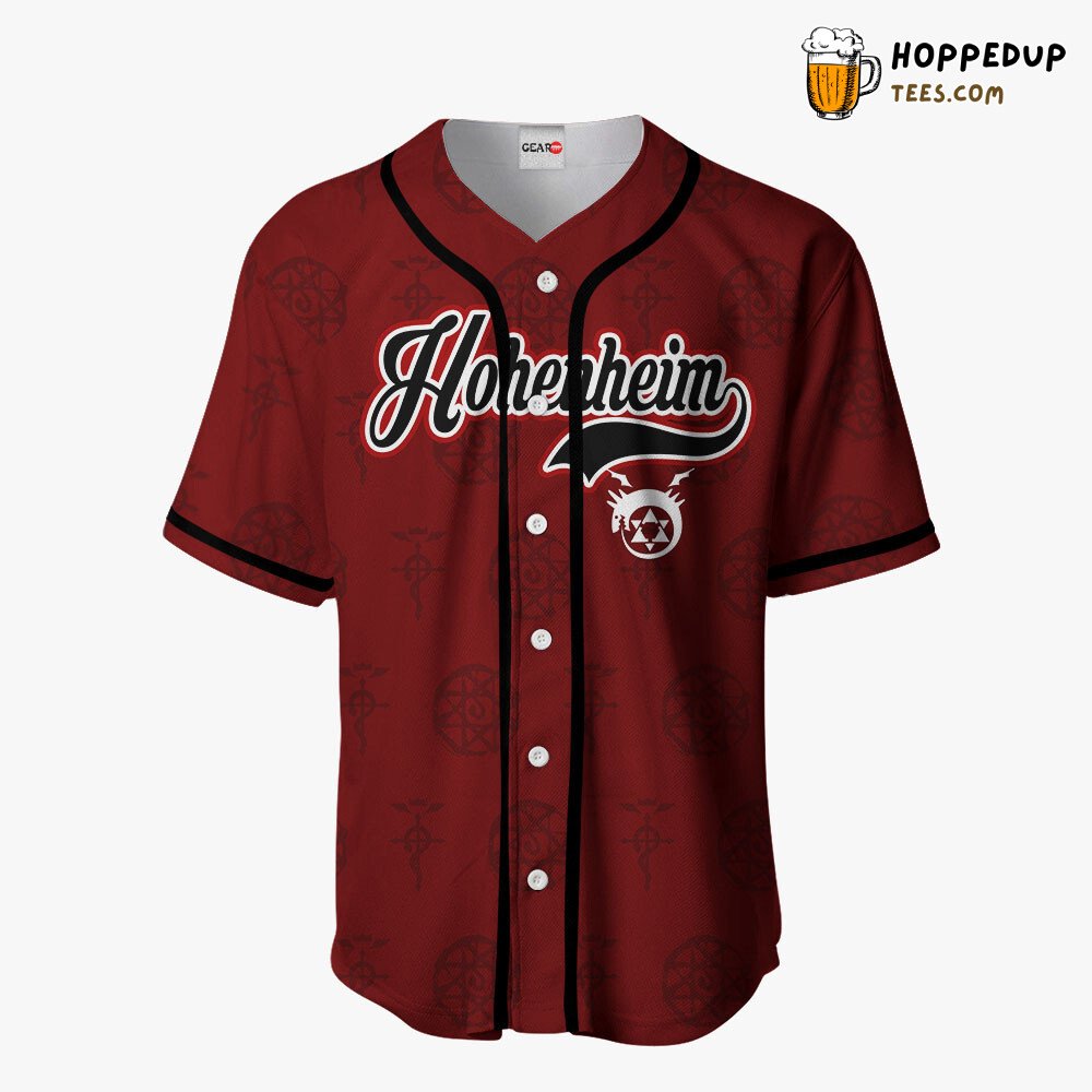 Van Hohenheim Inspired Anime Baseball Jersey Distinctive Design Style