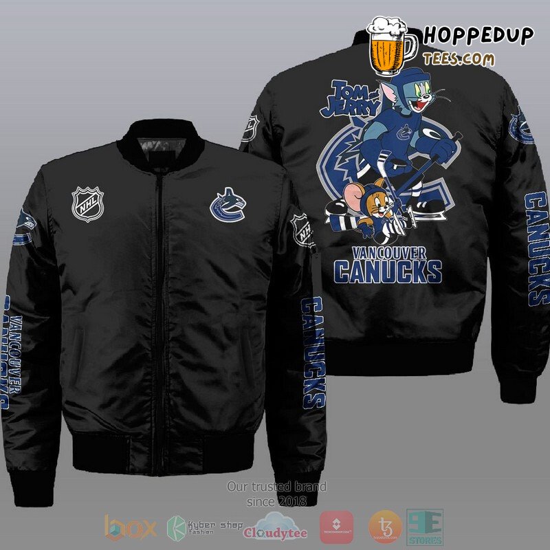Vancouver Canucks NHL Animated Tom And Jerry Bomber Jacket Fit