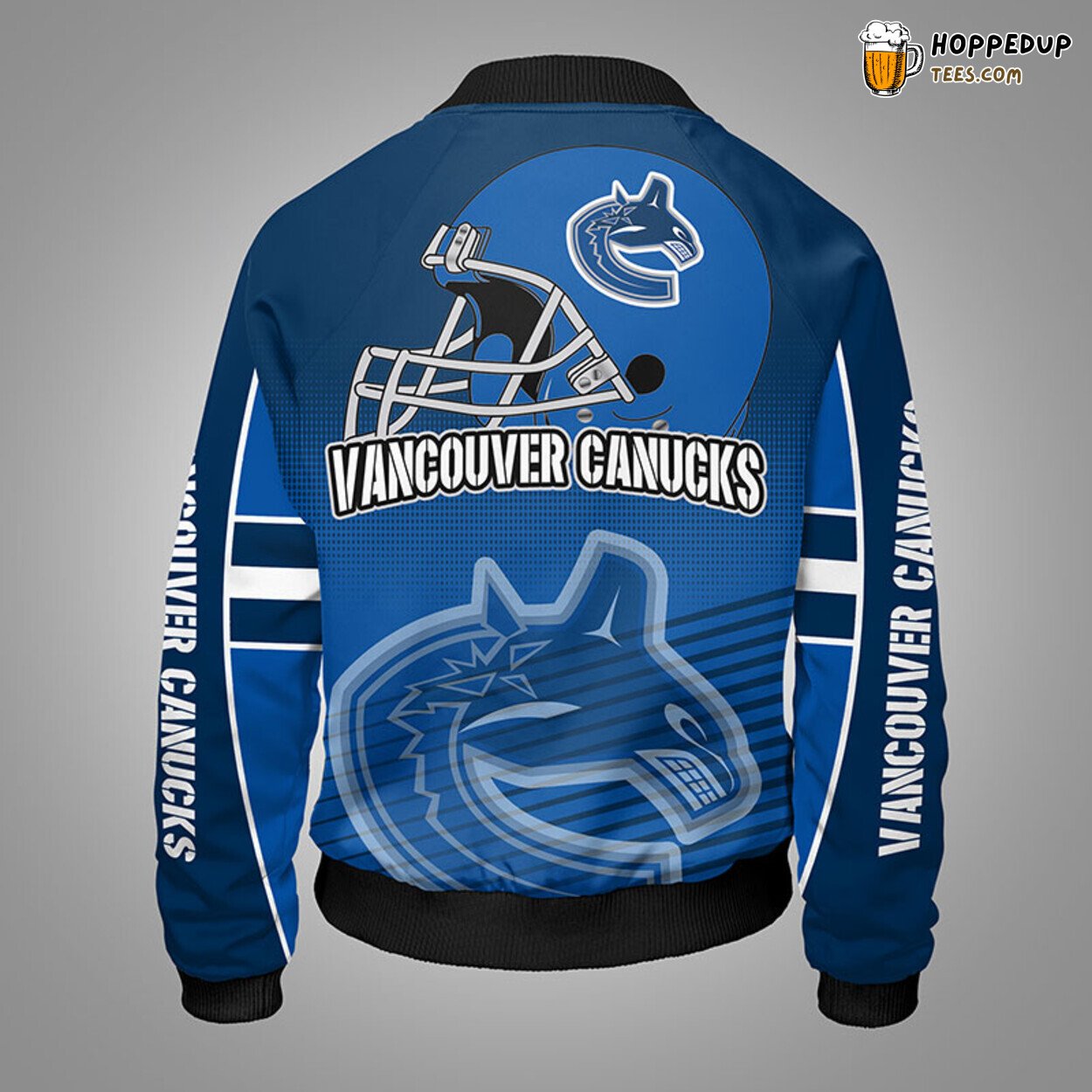 Vancouver Canucks NHL Blue Themed Unique Bomber Jacket Stylish Edition