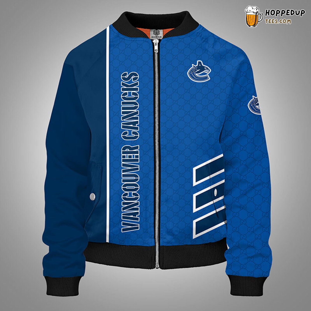 Vancouver Canucks NHL Blue Unisex Bomber Jacket Distinctive Theme