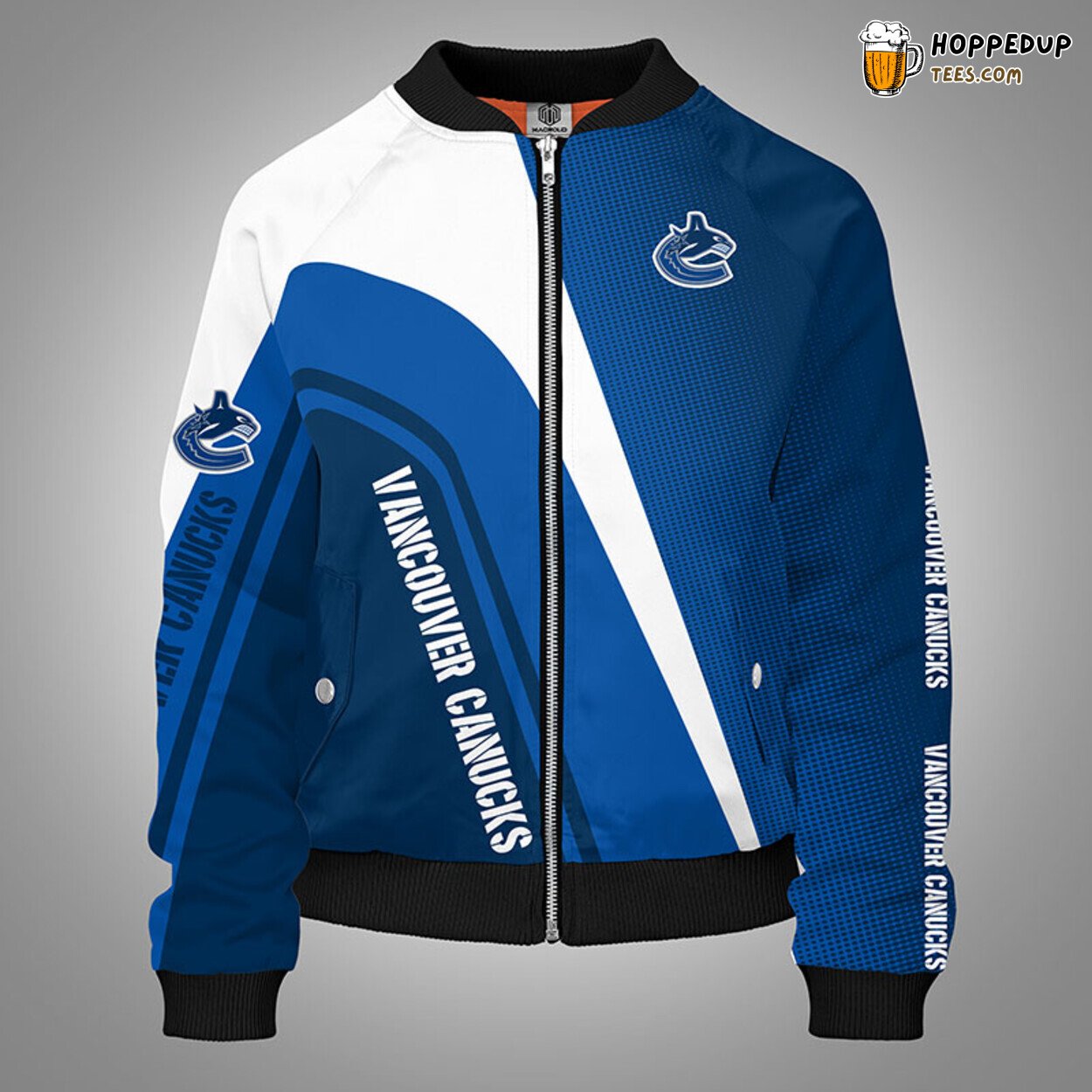 Vancouver Canucks NHL Exclusive Blue Bomber Jacket Unique Stylish Look