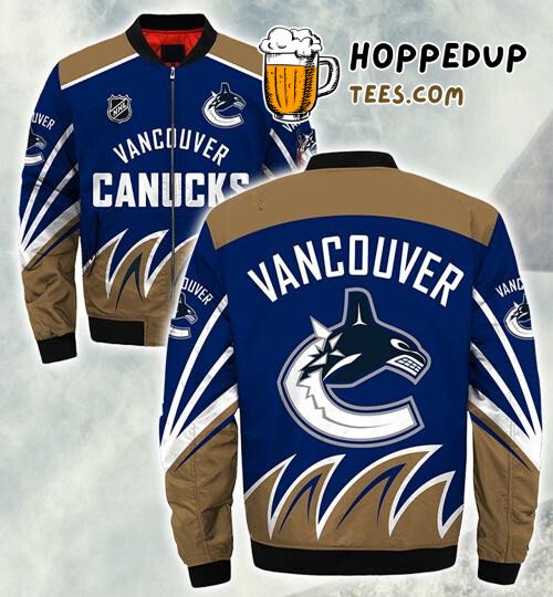 Vancouver Canucks NHL Sleek Essential Team Bomber Jacket Style