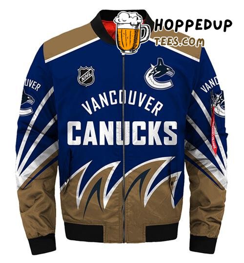 Vancouver Canucks NHL Sleek Essential Team Bomber Jacket Style