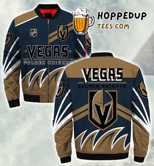 Vegas Golden Knights NHL Premium Team Emblem Bomber Jacket Edition Vegas Golden Knights NHL Premium Team Emblem Bomber Jacket Edition