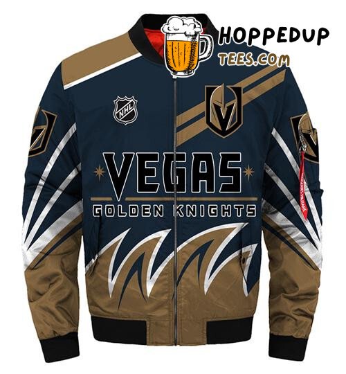 Vegas Golden Knights NHL Premium Team Emblem Bomber Jacket Edition
