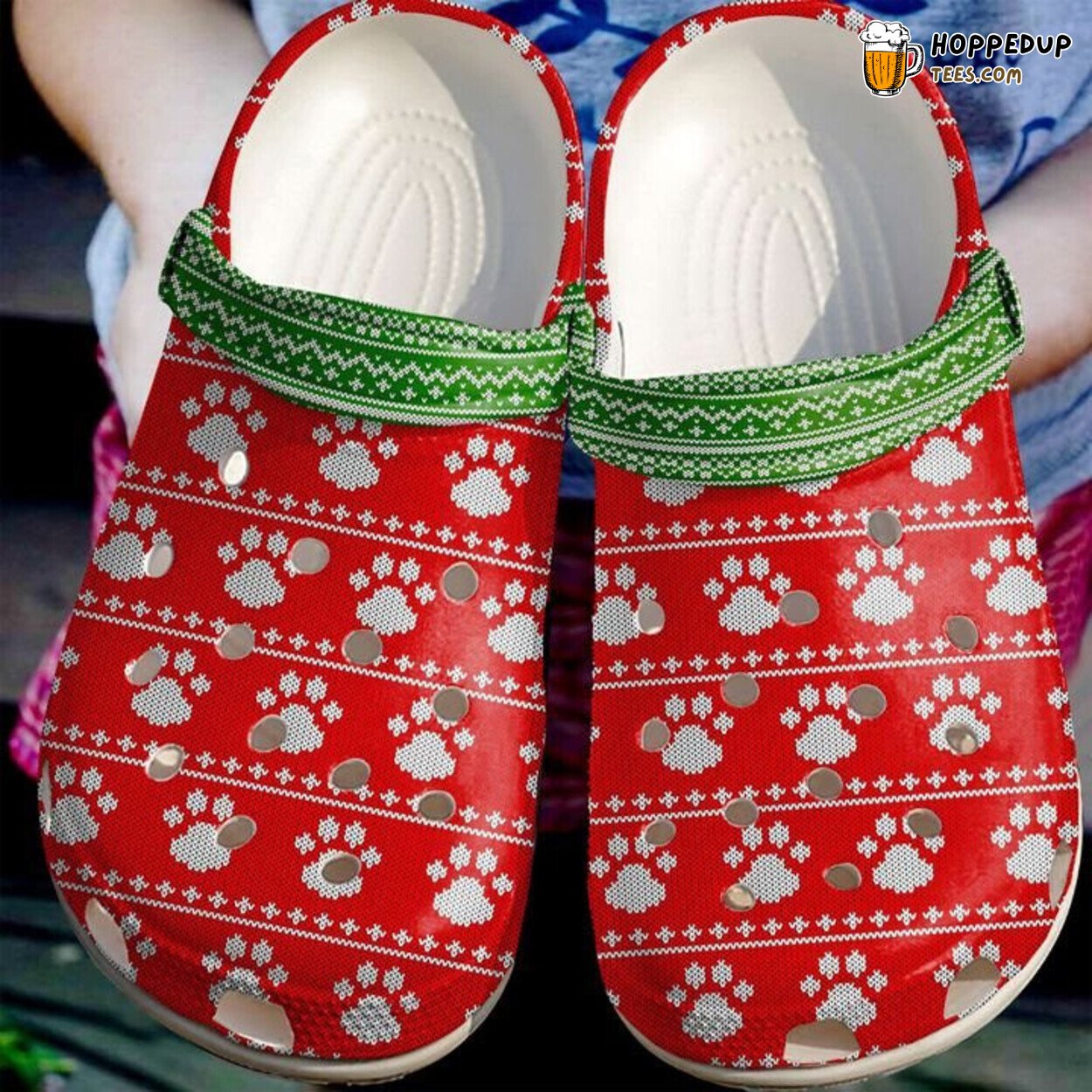 Vet Tech Christmas Paws Ugly Pattern Themed Comfortable Clogs