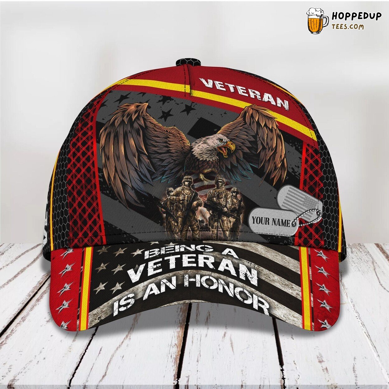 Veteran Design Classic Cap Personalized Name Unique 3D Premium Series Veteran Design Classic Cap Personalized Name Unique 3D Premium Series