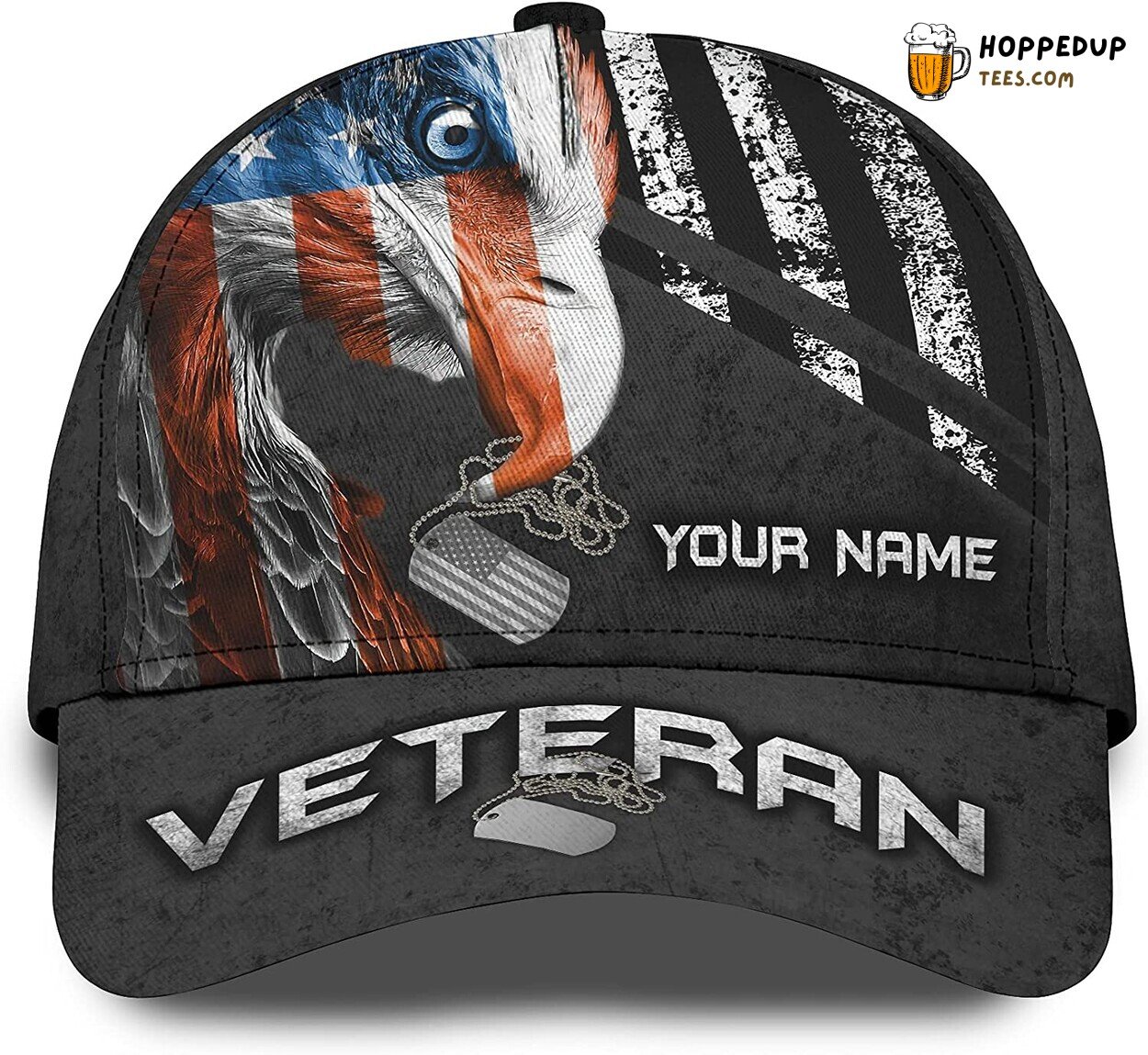 Veteran Personalized Cap American Patriots Grandpa Dad Gift
