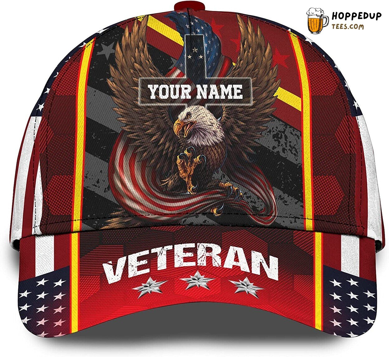 Veteran Personalized Cap American Patriots Grandpa Dad Gift