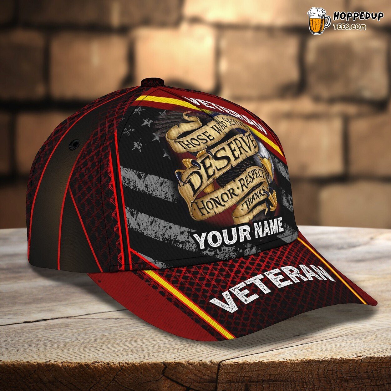 Veteran Theme 3D Classic Cap Personalized Name Elegant Premium Unique Style