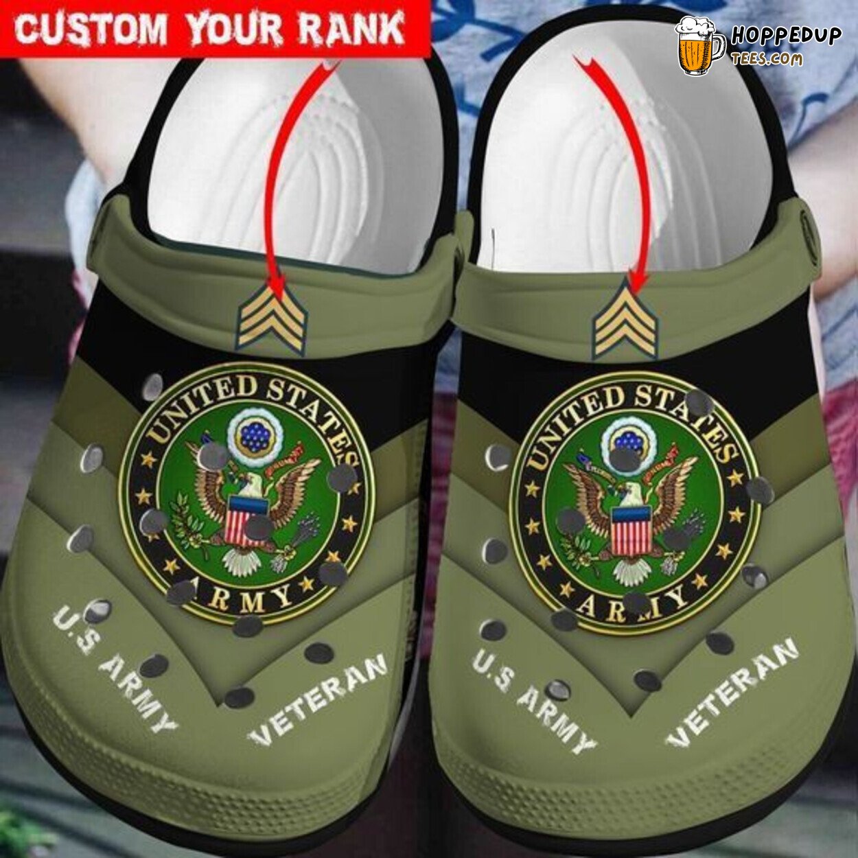 Veterans Clogs Perfect Gift US Army Patriotic Inspired Shoes