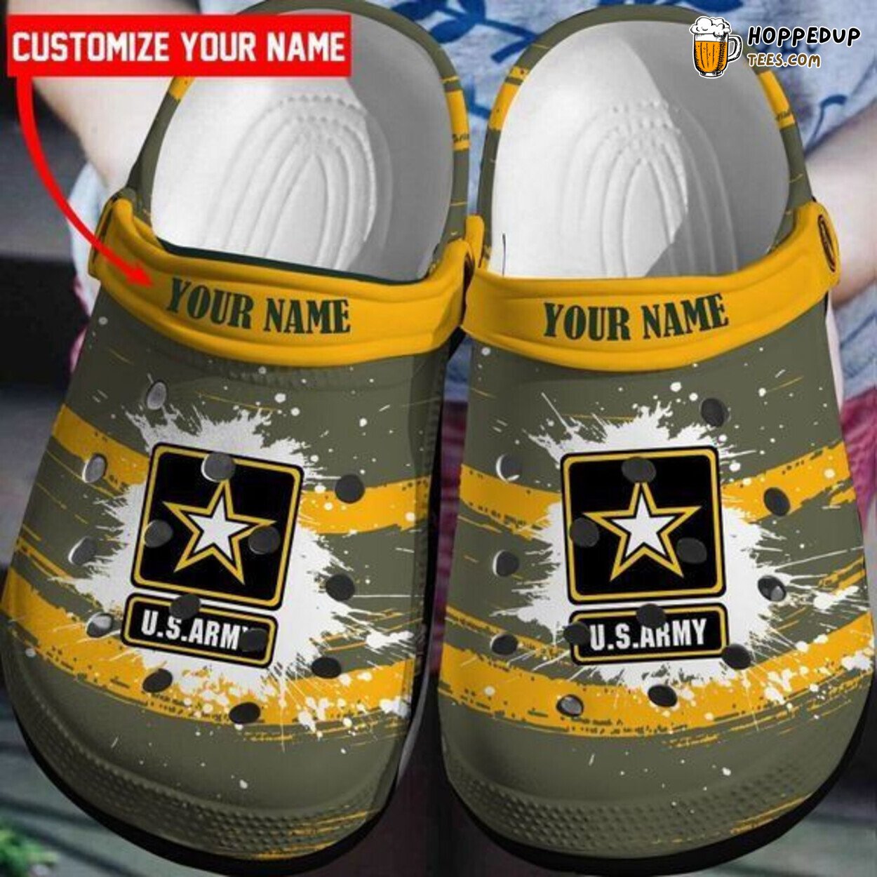 Veterans Clogs US Army Theme Comfortable Patriotic Inspired Footwear
