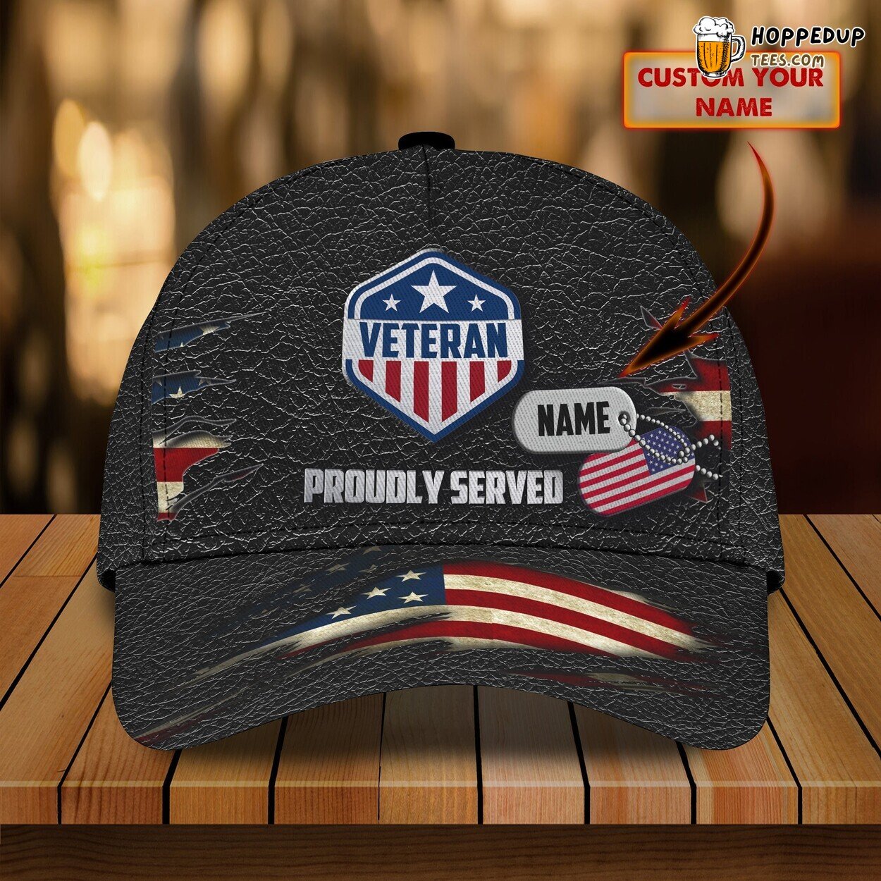 Veteran’s Pride 3D Classic Cap Personalized Name Unique Design Tribute