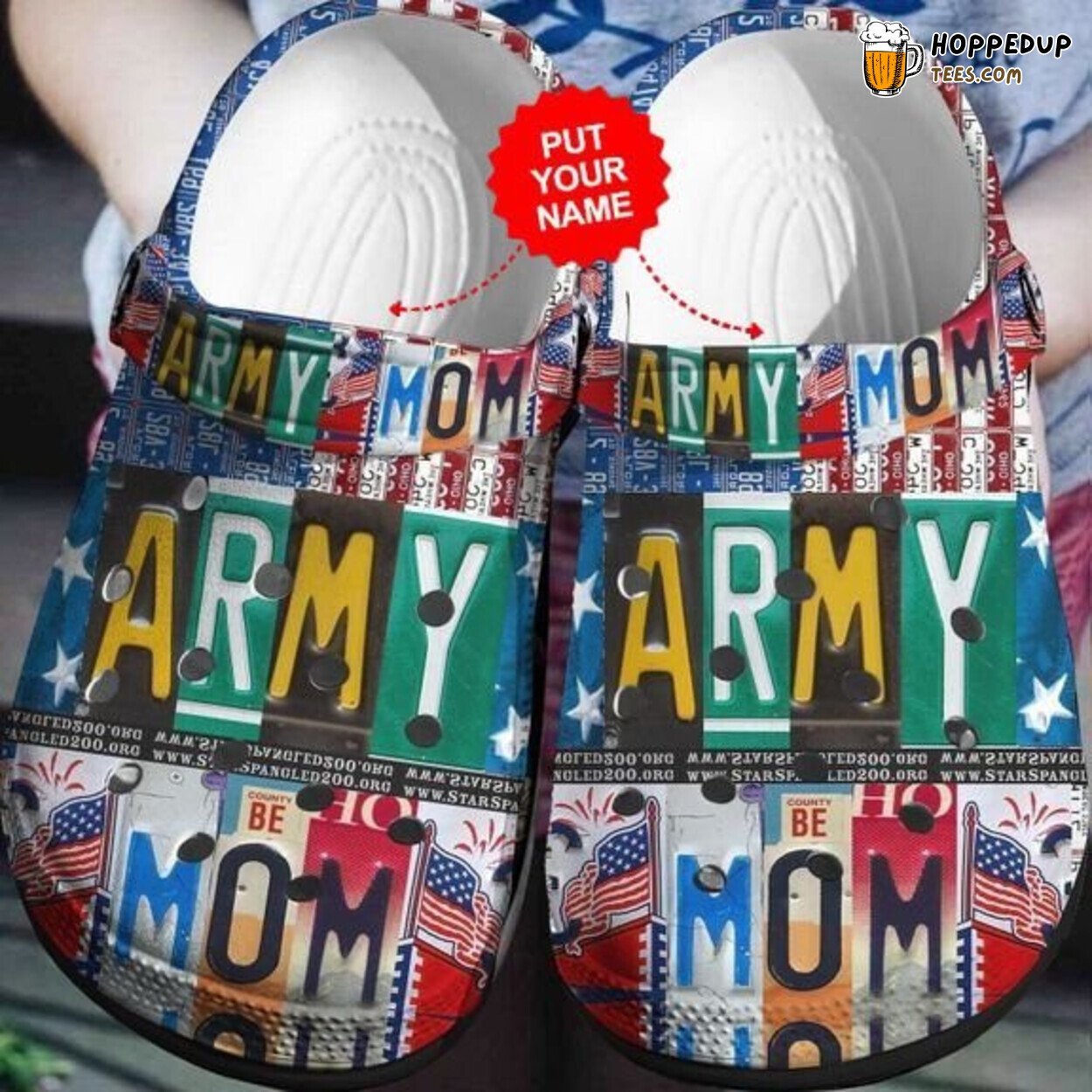 Veterans Trending US Army Theme Comfortable Clogs Patriotic Footwear