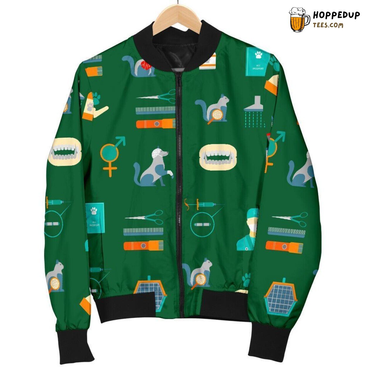 Veterinary Medical Field Display Men’s Bomber Jacket Unique Pattern Tribute Veterinary Medical Field Display Men’s Bomber Jacket Unique Pattern Tribute