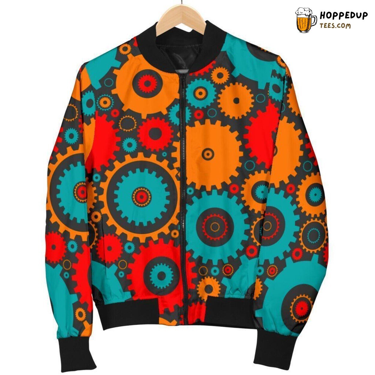 Vibrant Mechanic Tools Men’s Bomber Jacket Unique Colorful Pattern Design
