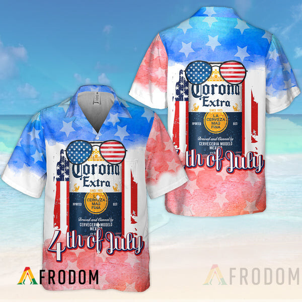 Vintage 4Th Of July Patriotic Corona Extra Hawaii Shirt HU