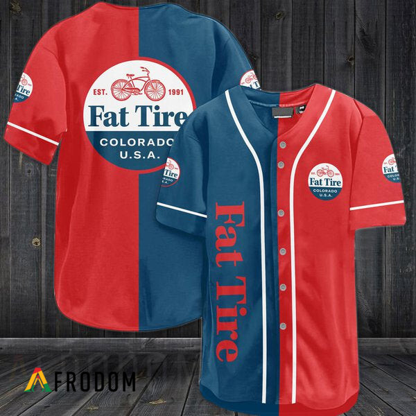 Vintage Baseball Jersey Fat Tire Amber Ale Beer HU
