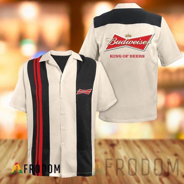 Vintage Beige Budweiser Hawaii Shirt HU