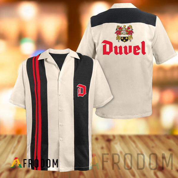 Vintage Beige Duvel Beer Hawaii Shirt HU