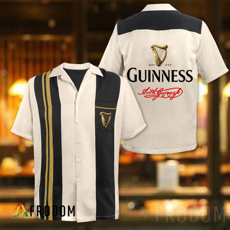 Vintage Beige Guinness Hawaii Shirt HU