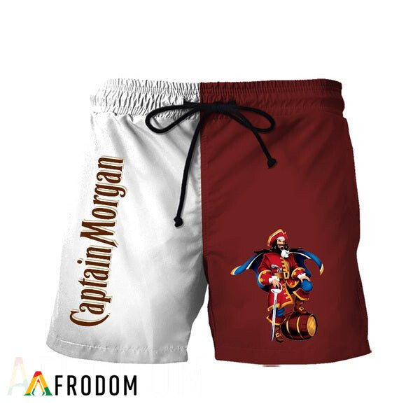 Vintage Captain Morgan Hawaiian Shorts HU