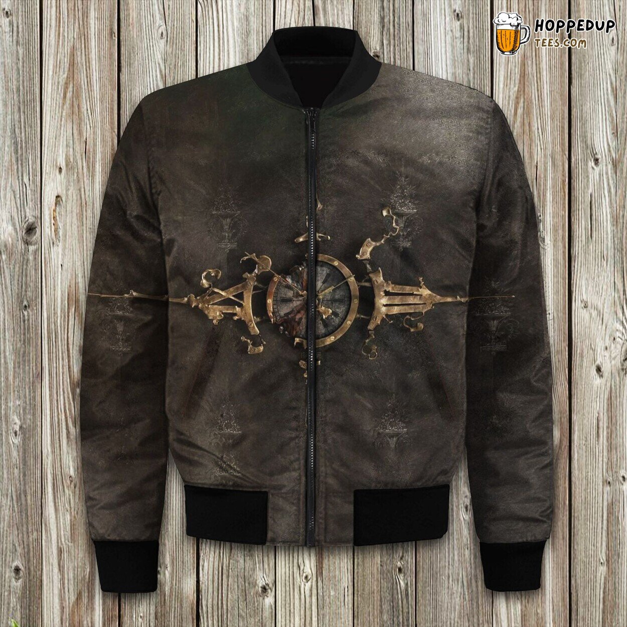 Vintage Clockwork Steampunk Winter Bomber Jacket Warm Tailored Look