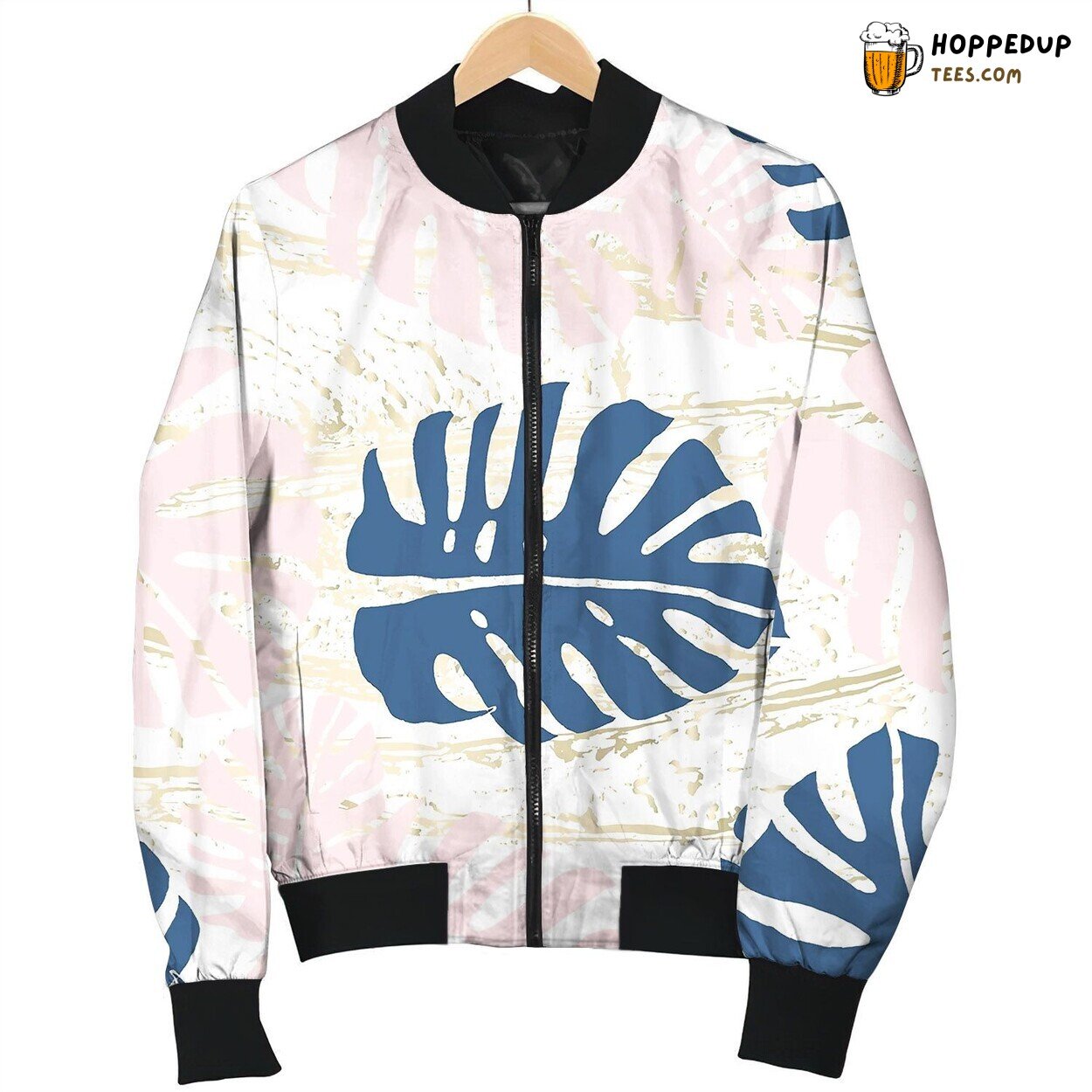 Vintage Gold Worn Tile Bomber Jacket