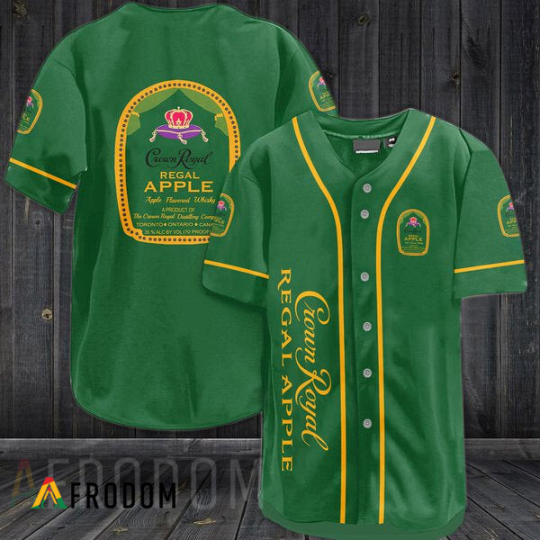 Vintage Green Crown Royal Regal Apple Baseball Jersey HU