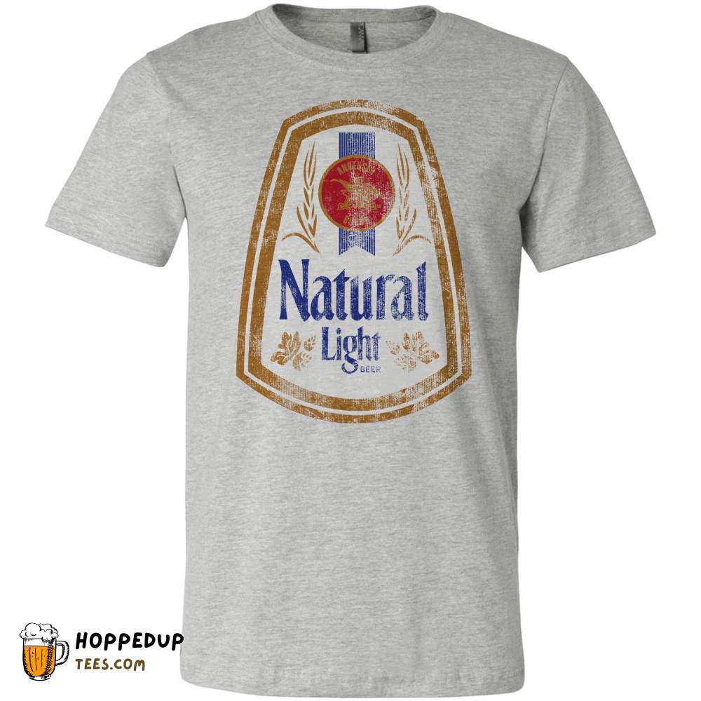 Vintage Natural Light Beer Athletic Heather Tee HU