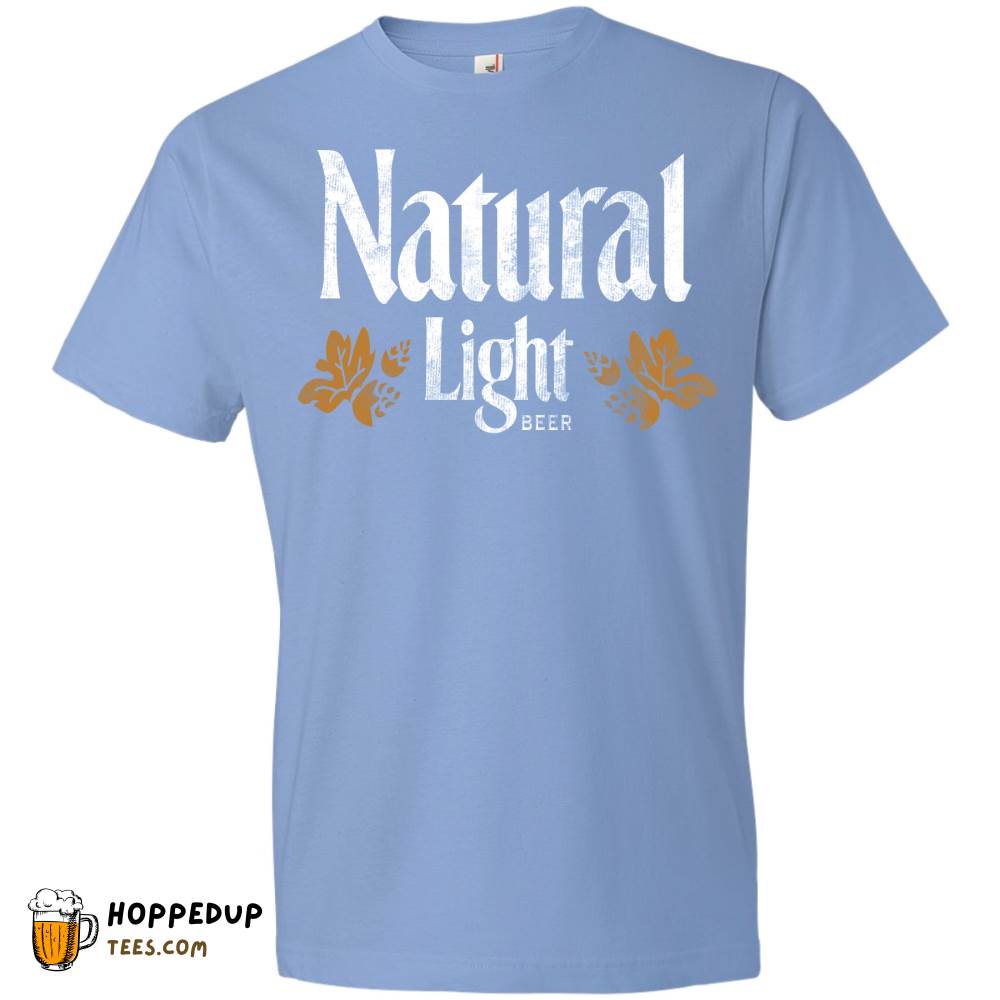 Vintage Natural Light Beer Light Blue T-Shirt HU