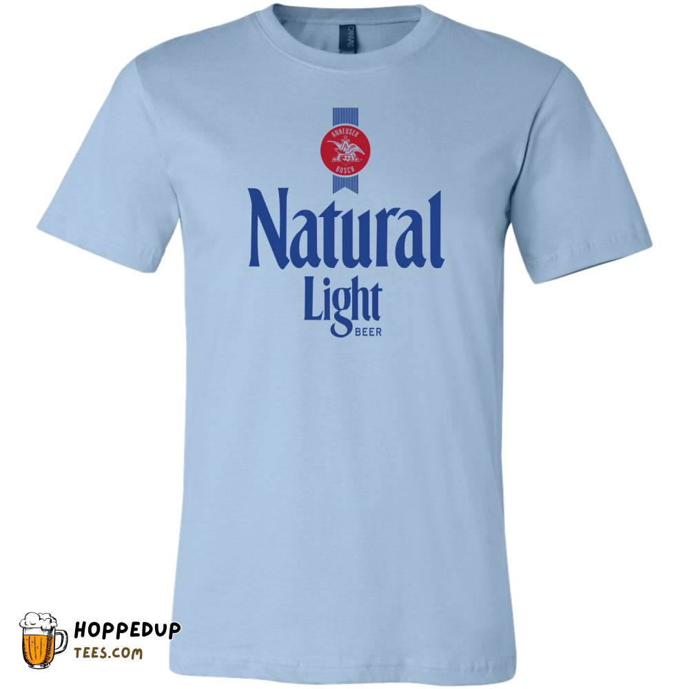 Vintage Natural Light Beer Ribbon White Tee HU