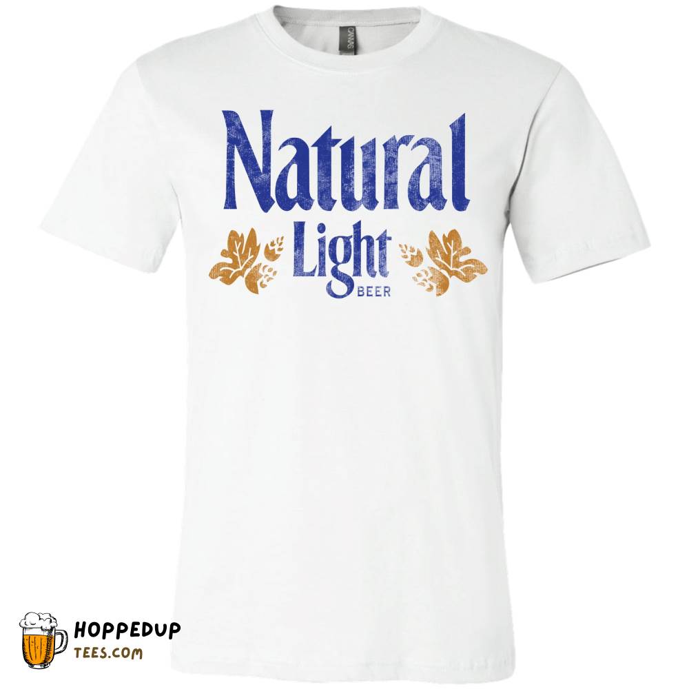 Vintage Natural Light Beer White Tee HU