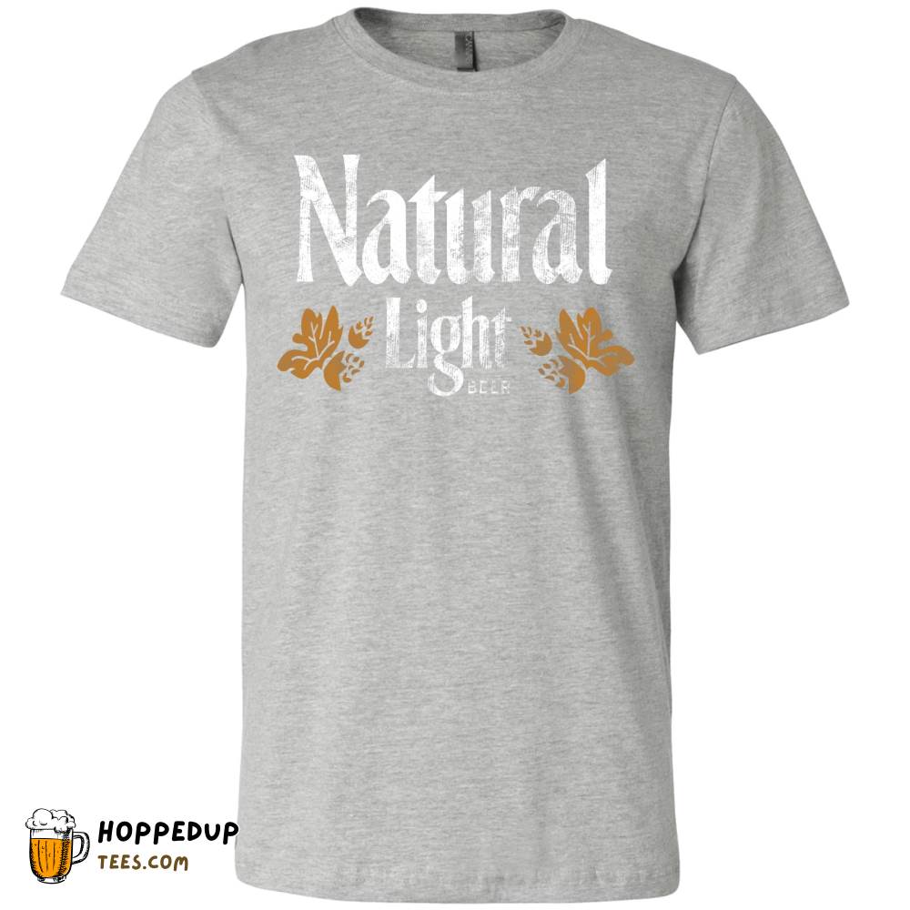 Vintage Natural Light Beer White Tee HU
