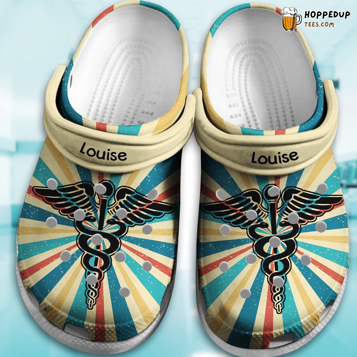 Vintage Nurse Shoes Customize Name Caduceus Outdoor Unique Gift Idea