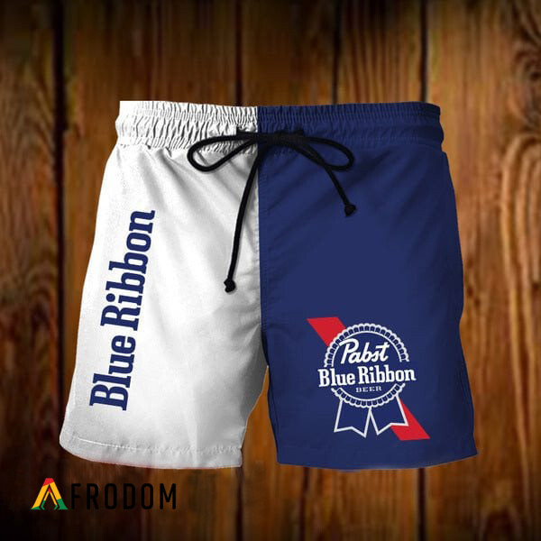Vintage Pabst Blue Ribbon Hawaiian Shorts PBR Swim Trunks HU