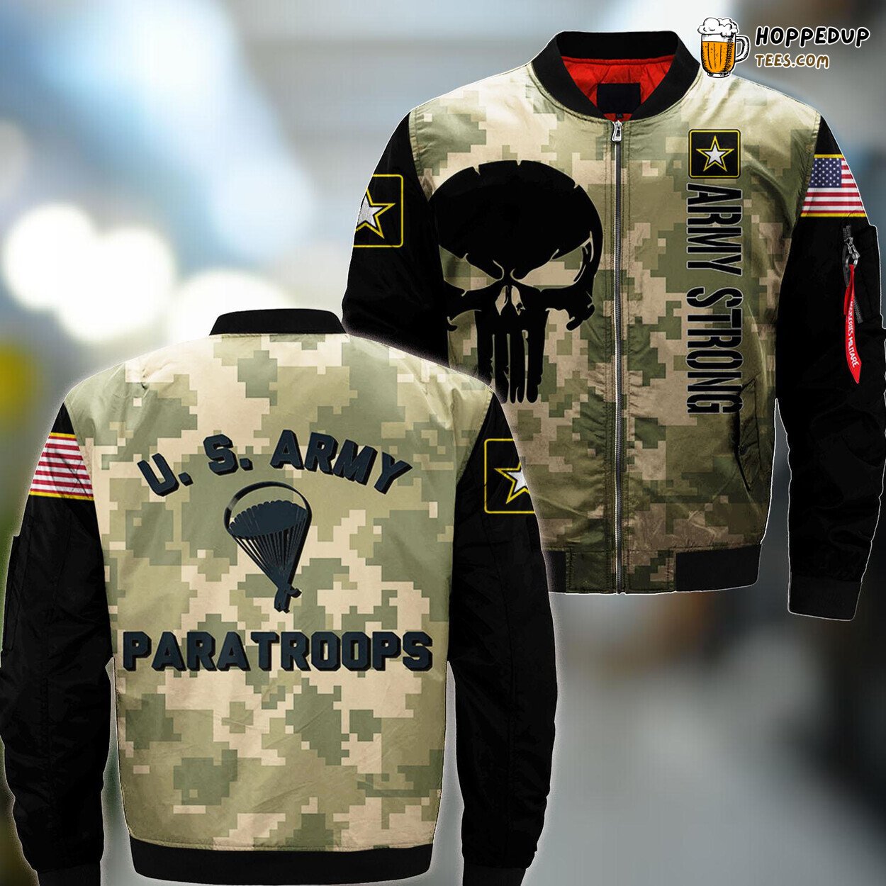 Vintage Paratrooper US Army Paratroops Bomber Jacket McGuire Army Navy