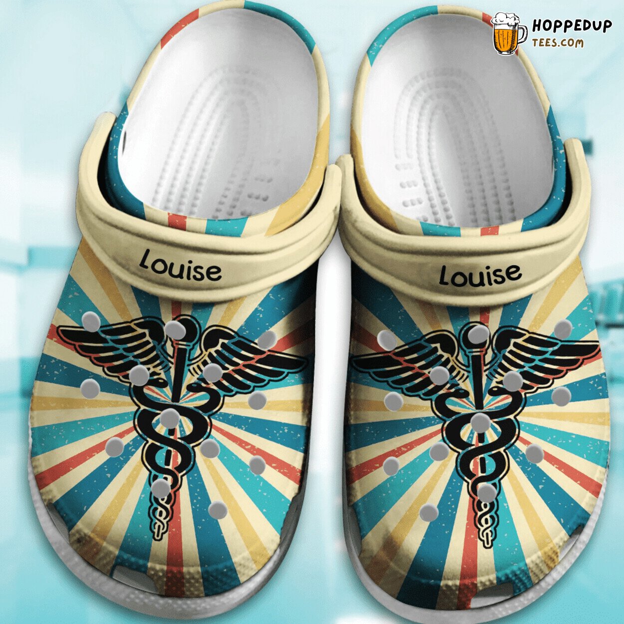 Vintage Retro Nurse Icon Medical Themed Rubber Clog Shoes Comfy Gift