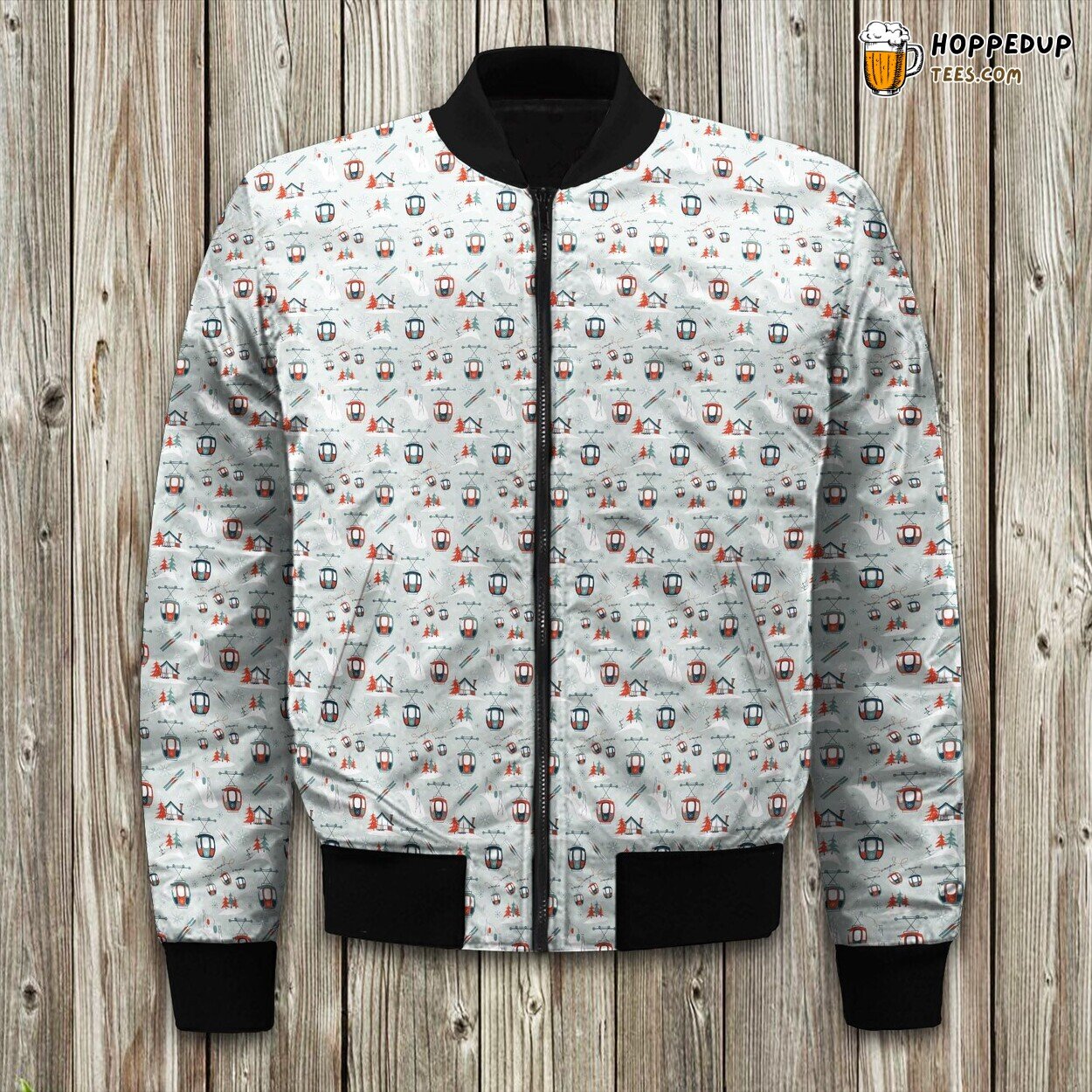 Vintage Ski Gondolas Classic Bomber Jacket