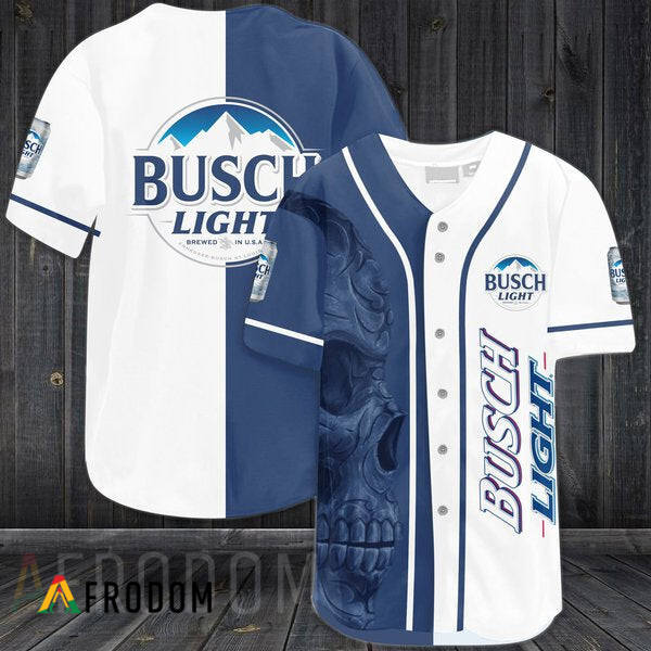 Vintage Skull Busch Light Baseball Jersey HU