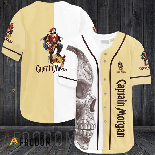 Vintage Skull Captain Morgan Baseball Jersey HU
