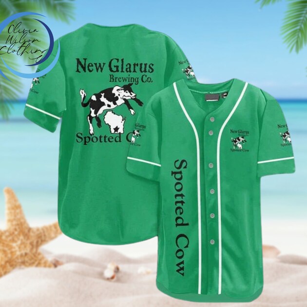 Vintage Spotted Cow Beer Baseball Jersey HU