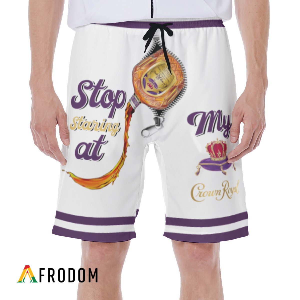 Vintage Stop Staring At My Crown Royal Hawaiian Shorts HU