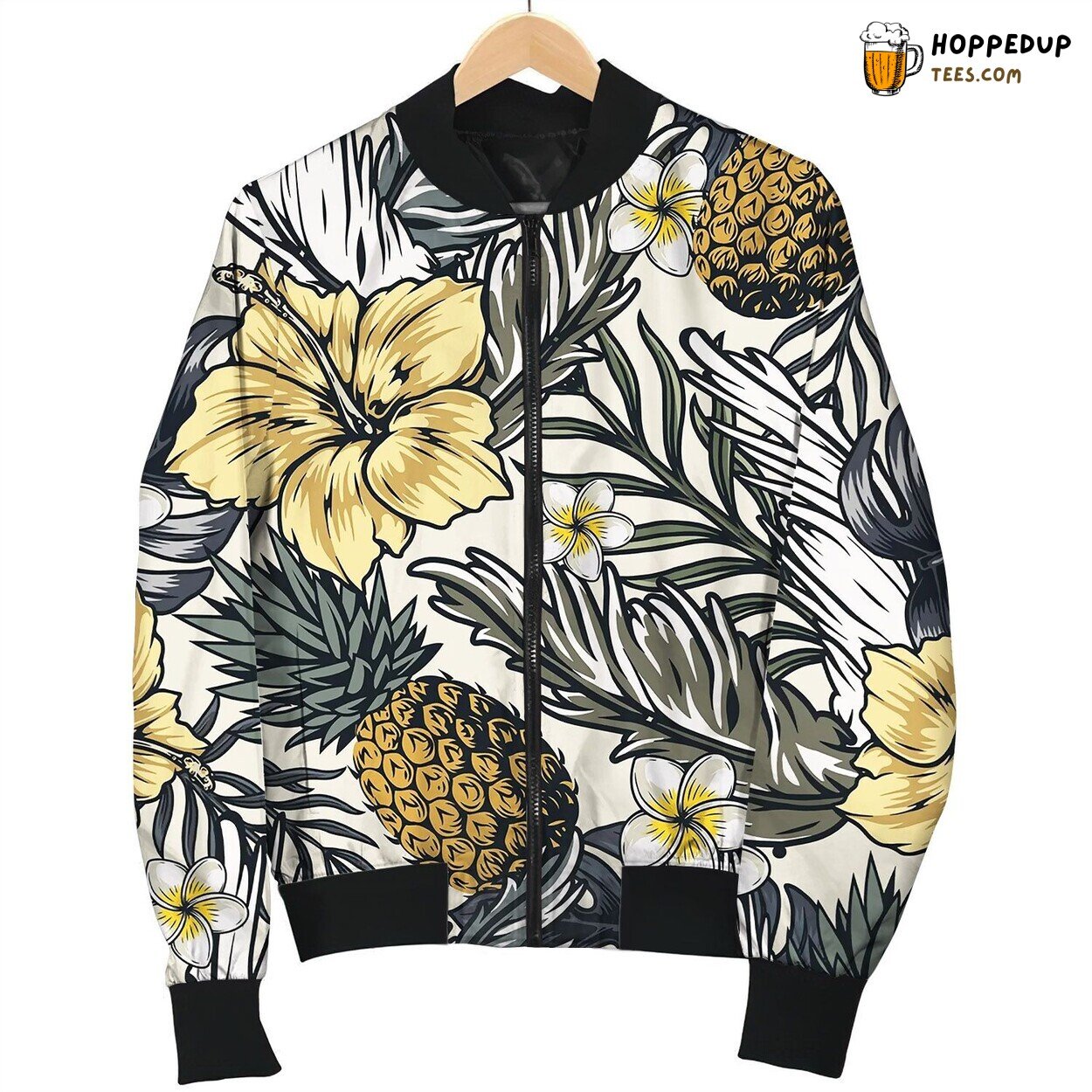 Vintage Tropical Seamless Pattern Bomber Jacket