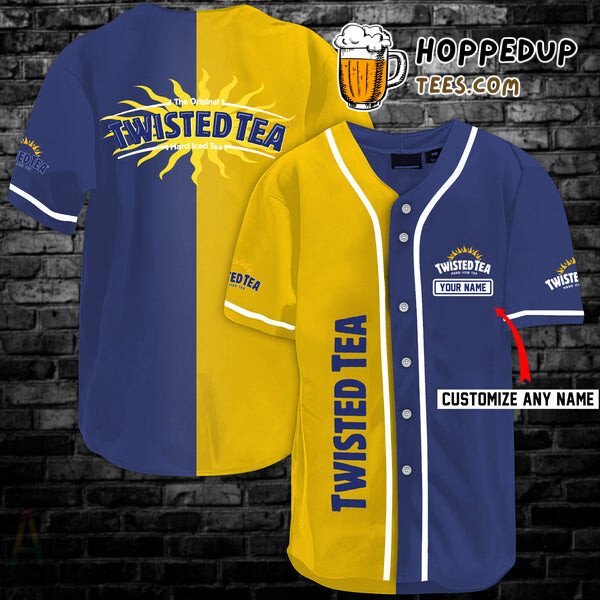 Vintage Twisted Tea Inspired Baseball Jersey Unique Personalized Edition