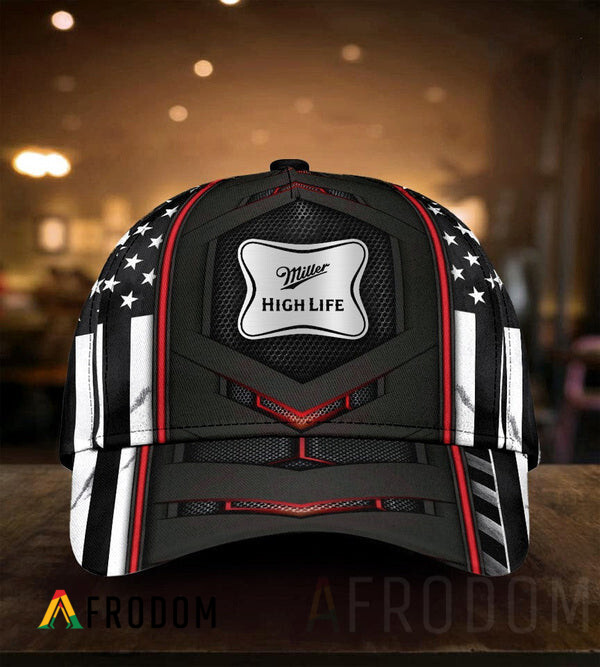 Vintage Us Flag Miller High Life Cap HU