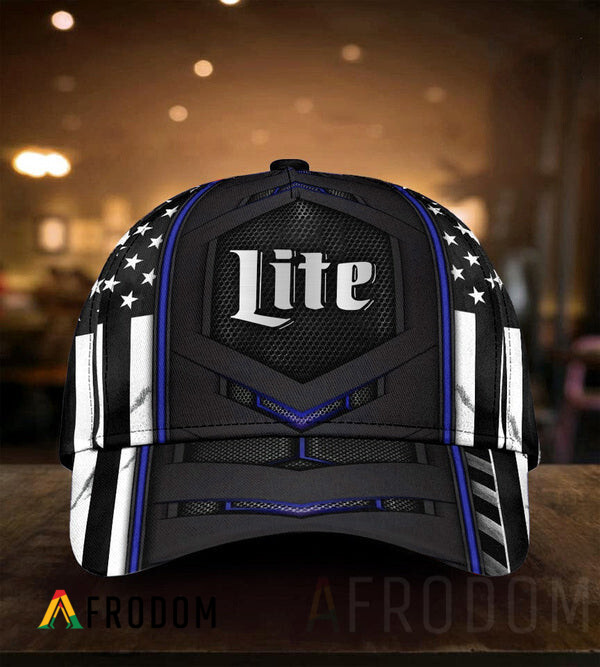Vintage Us Flag Miller Lite Beer Cap HU